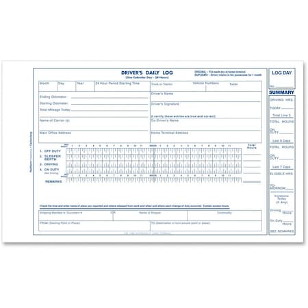 Rediform Logbook, Dlvry, Drvr, Dup, 31St REDS5031NCL